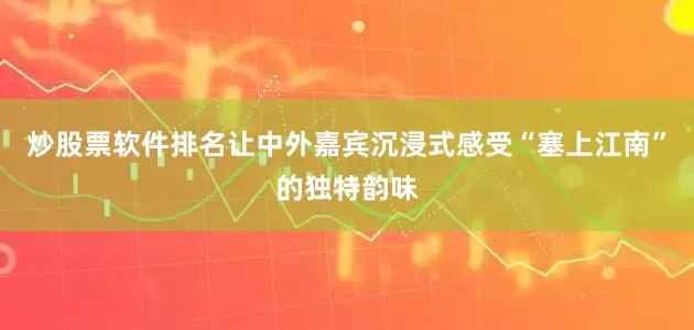 炒股票软件排名让中外嘉宾沉浸式感受“塞上江南”的独特韵味